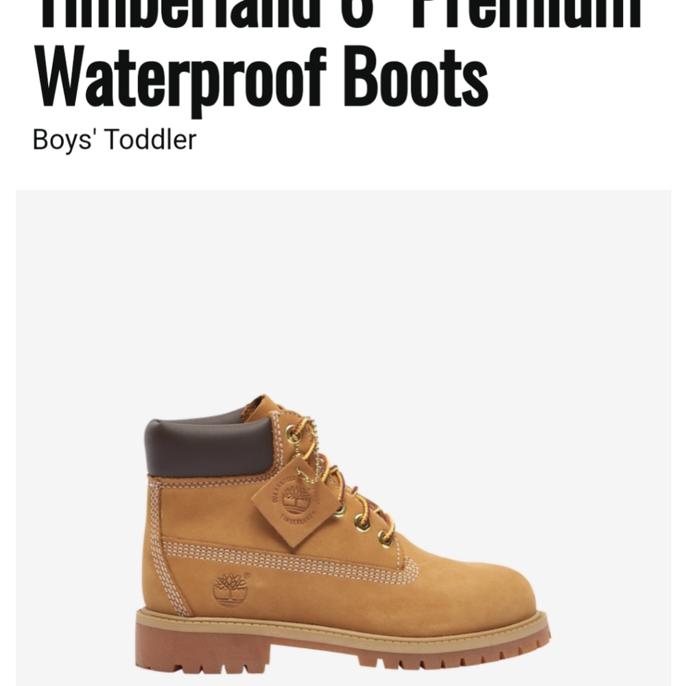 Toddler's -Wheat/Brown Timberland Premium Waterproof Boots; Size 11 (UIB)